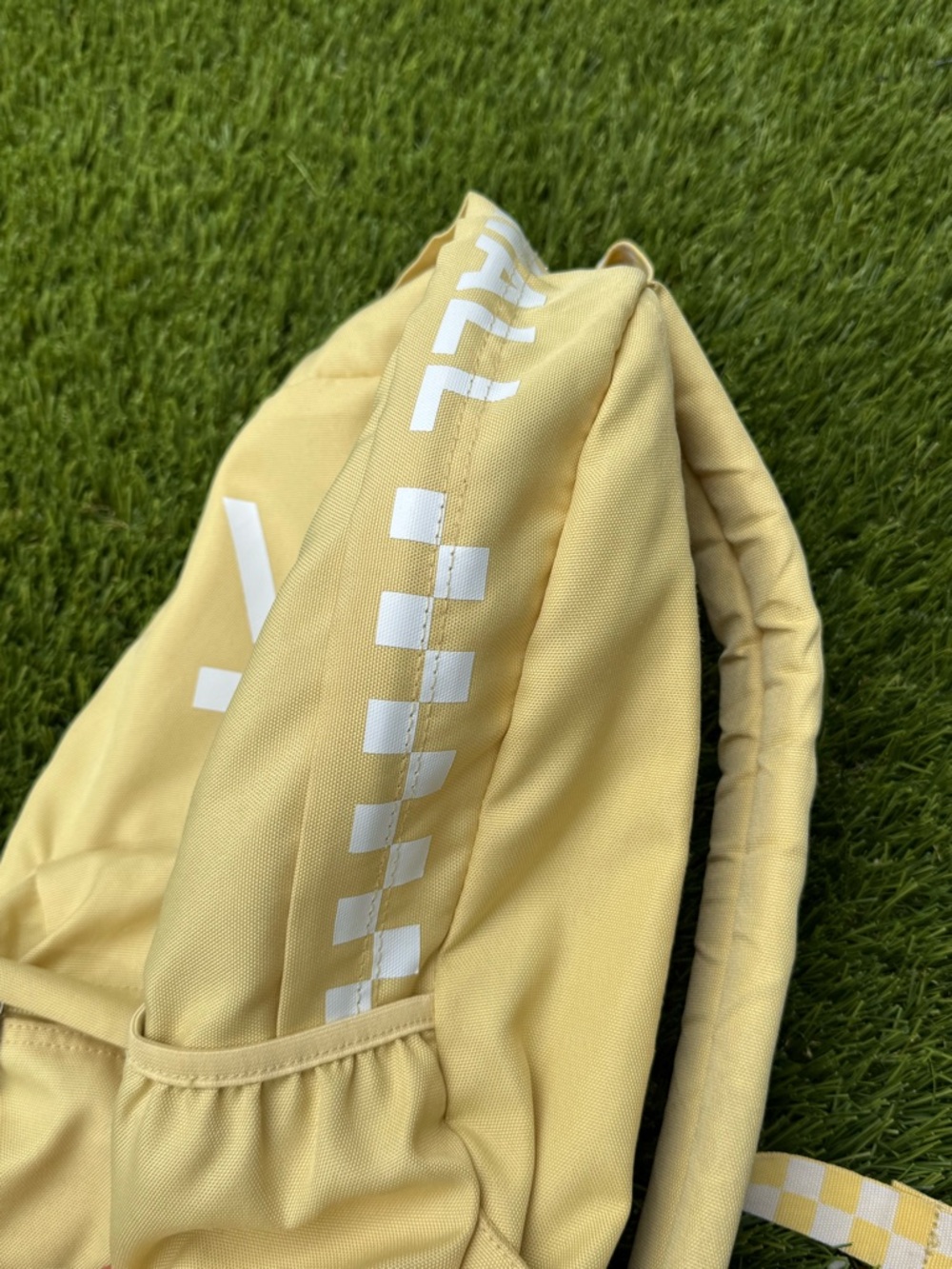 Vans Off The Wall Yellow/white Skateboard Backpack Travel Gym School - Picture 6 of 9